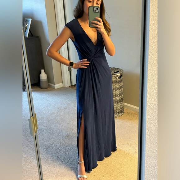 Davids Bridal navy gown - Picture 8 of 9